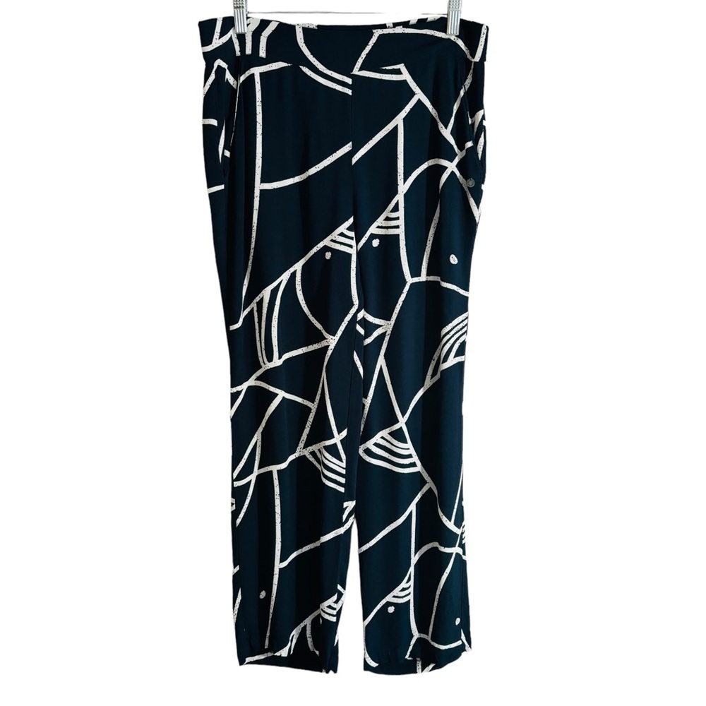 💙🤍NÜMPH 36 100% Viscose Blue White pants with 4 pockets🤍💙